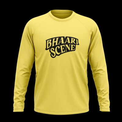 ‘Bhaari Scene’ Full sleeve T-Shirt Yellow