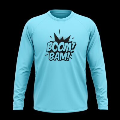 ‘Boom Bam’ Full sleeve T-Shirt Blue
