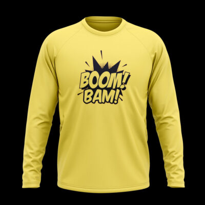 ‘Boom Bam’ Full sleeve T-Shirt Yellow