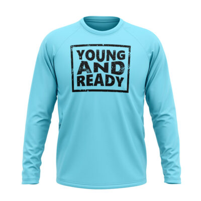 Young And Ready Full sleeve T-Shirt Blue
