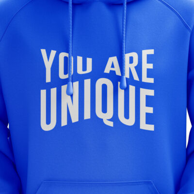You Are Unique Hoodie Blue