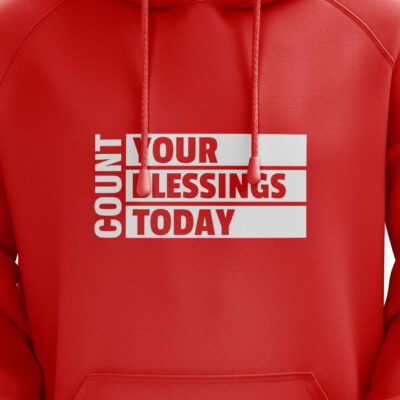 Count Your Blessings Hoodie Red