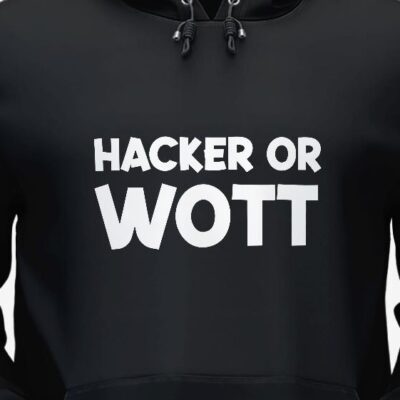 ‘Hacker or Wot’ Hoodie Black