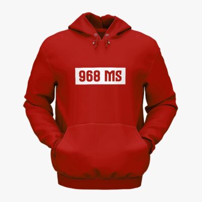 ‘968 ms ping’ Hoodie Red