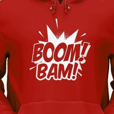 ‘Boom Bam’ Hoodie Red