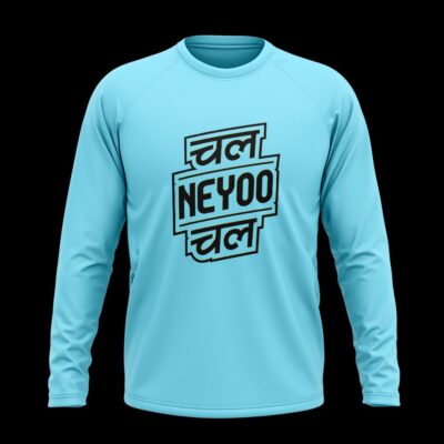 ‘Chal Neyoo Chal’ Full sleeve T-Shirt Sky Blue