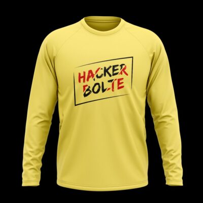 ‘Hacker Bolte’ Full sleeve T-Shirt Yellow