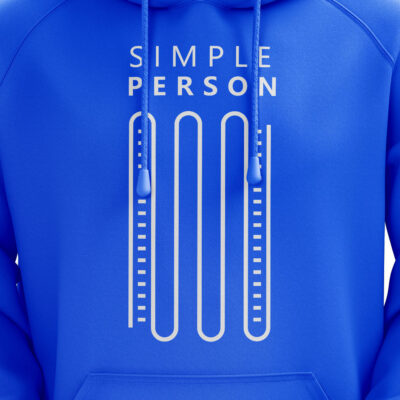 ‘simple person’ Hoodie Blue