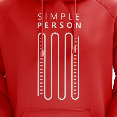 ‘simple person’ Hoodie Red