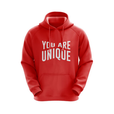 ‘You Are Unique’ Hoodie Red