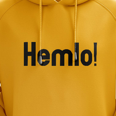 ‘Hemlo!’ Hoodie Yellow