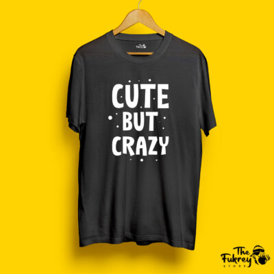 Cute but Crazy Half Sleeve T-Shirt Black