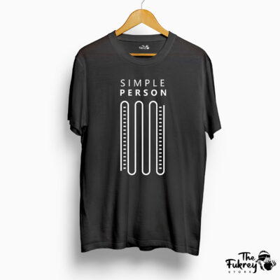 Simple Person Half T-Shirt Black