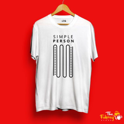 Simple Person Half T-Shirt White