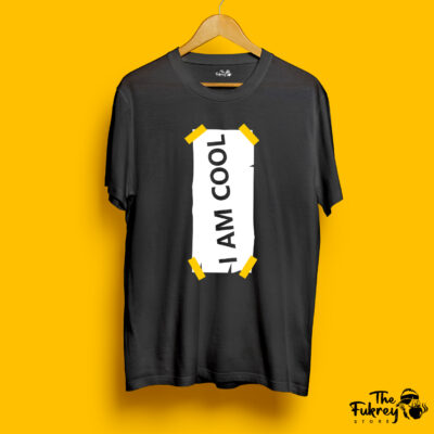 I Am Cool Half T-Shirt Black