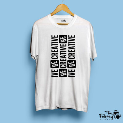 Be Creative Half T-Shirt White