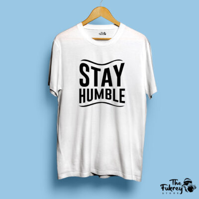 Stay Humble Half T-Shirt White