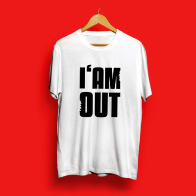 I’M OUT Half Sleeve T-Shirt White